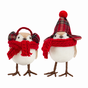 Bird w/Scarf and Hat (Set of 12) 5.25"H, 7"H Foam/Polyester - 746427844543 Bird w/Scarf and Hat (Set of 12) 5.25"H, 7"H Foam/Polyester - 746427844543