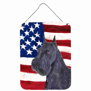 USA American Flag with Dog Wall or Door Hanging Prints - 615872607198 USA American Flag with Dog Wall or Door Hanging Prints - 615872607198