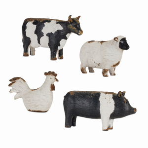 Farm Animal Candle Holder (Set of 4) 4.5"H, 4.75"H, 4.75"H, 5.25"H Resin - 746427856270