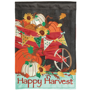 Happy Harvest Double Applique Garden Flag - 603799433730 Happy Harvest Double Applique Garden Flag - 603799433730