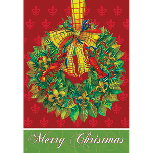 Louisiana Wreath Garden Flag - 603799097024 Louisiana Wreath Garden Flag - 603799097024
