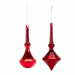 Drop Ornament (Set of 6) 10.5"H Glass - 746427837378 Drop Ornament (Set of 6) 10.5"H Glass - 746427837378