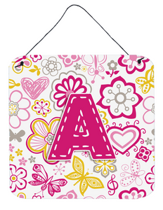 Flowers and Butterflies Monogram Letter Wall or Door Hanging Prints - 638508028136 Flowers and Butterflies Monogram Letter Wall or Door Hanging Prints - 638508028136
