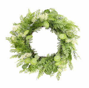 Mixed Foliage Wreath 27.5"D Polyester - 746427854597 Mixed Foliage Wreath 27.5"D Polyester - 746427854597