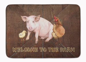 Welcome to the Farm with the pig and chicken Mat - 638508649348 Welcome to the Farm with the pig and chicken Mat - 638508649348