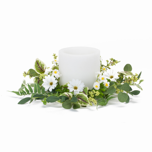 Mixed Floral Wreath (Set of 4) 17"D Polyester/Plastic - 746427855969 Mixed Floral Wreath (Set of 4) 17"D Polyester/Plastic - 746427855969