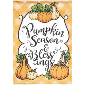 Pumpkin Season Flag Applique Plus Garden - 603799593779 Pumpkin Season Flag Applique Plus Garden - 603799593779