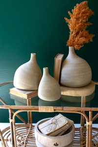 Set Of Three Clay Teardrop Bud Vases - 841628184631 Set Of Three Clay Teardrop Bud Vases - 841628184631