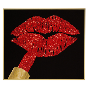 Red Glitter Lipstick by Tina Lavoie, Framed Wall Art - 193302887810 Red Glitter Lipstick by Tina Lavoie, Framed Wall Art - 193302887810