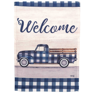 Welcome Plaid Truck Flag Garden - 603799599696 Welcome Plaid Truck Flag Garden - 603799599696