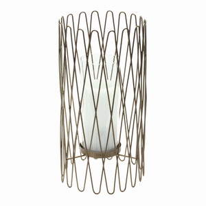 Candle Holder 7"D x 14.25"H Iron/Glass - 746427853330 Candle Holder 7"D x 14.25"H Iron/Glass - 746427853330