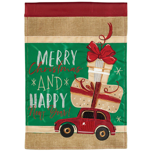 Car Merry Christmas Double Applique Garden Flag - 603799440172 Car Merry Christmas Double Applique Garden Flag - 603799440172