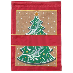 Christmas Tree Burlap Garden Flag - 603799357296 Christmas Tree Burlap Garden Flag - 603799357296
