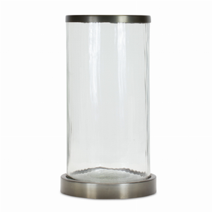Candle Holder 7"D x 12.75"H Glass/Iron - 746427851350 Candle Holder 7"D x 12.75"H Glass/Iron - 746427851350