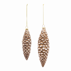 Pine Cone Ornament (Set of 12) 6.25"H Glass - 746427830942 Pine Cone Ornament (Set of 12) 6.25"H Glass - 746427830942