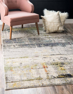 5x8 Feet Grey Green Distressed Abstract Modern Area Rug - 655466610173 5x8 Feet Grey Green Distressed Abstract Modern Area Rug - 655466610173