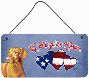 Woof If You Love America Dog Artwork Wall or Door Hanging Prints - 615872936151
