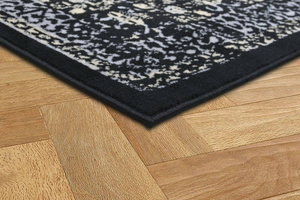 5x7 Feet Black Medallion Traditional Oriental Area Rug - 655466660130 5x7 Feet Black Medallion Traditional Oriental Area Rug - 655466660130