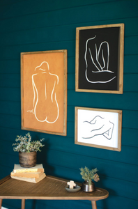 Set Of Three Framed Nude Prints Under Glass - 841628167283 Set Of Three Framed Nude Prints Under Glass - 841628167283