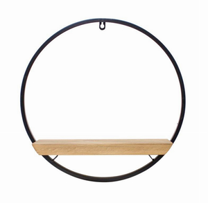 Circle Shelf 17"L x 17.5"H Iron/Wood - 746427825092 Circle Shelf 17"L x 17.5"H Iron/Wood - 746427825092