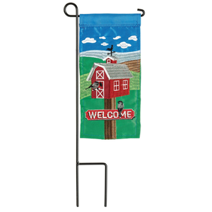 Birdhouse Welcome Mini Flag With Flag Pole Stake - 603799242820 Birdhouse Welcome Mini Flag With Flag Pole Stake - 603799242820