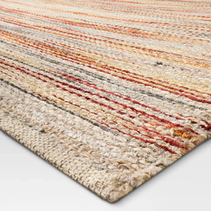 7x10 Feet Red Beige Woven Natural Jute Cotton Area Rug - 655466542481 7x10 Feet Red Beige Woven Natural Jute Cotton Area Rug - 655466542481