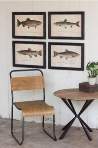 Set Of Four Trout Prints Under Glass - 841628108118 Set Of Four Trout Prints Under Glass - 841628108118