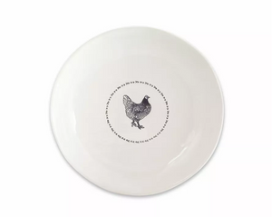 Chicken Round Platter (Set of 2) 13.25"D Stoneware - 746427745376