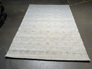 5'3" x 7'6" Feet Ivory Beige Cream Viscose Handmade Area Rug - 655466799540 5'3" x 7'6" Feet Ivory Beige Cream Viscose Handmade Area Rug - 655466799540