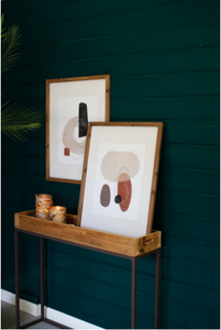 Set Of Two Abstract Prints Under Glass - 841628161151 Set Of Two Abstract Prints Under Glass - 841628161151