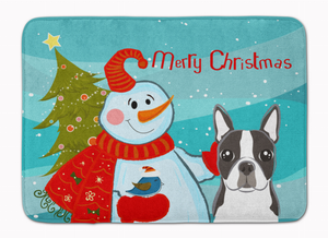 Snowman Dog Art Washable Memory Foam Mat - 638508635358 Snowman Dog Art Washable Memory Foam Mat - 638508635358