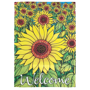 Sunflowers Welcome Garden Print Flag - 603799434126 Sunflowers Welcome Garden Print Flag - 603799434126