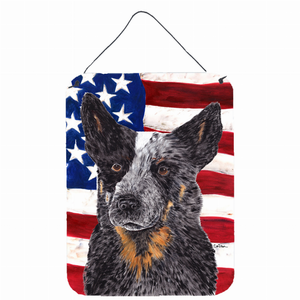 USA American Flag with Dog Wall or Door Hanging Prints - 615872606788 USA American Flag with Dog Wall or Door Hanging Prints - 615872606788