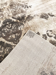 5' x 7'6" Ivory Beige Vintage Abstract Silky Glam Rug - 655466882464 5' x 7'6" Ivory Beige Vintage Abstract Silky Glam Rug - 655466882464