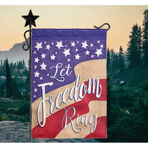 Let Freedom Ring Burlap Double Applique Garden Flag - 603799031967 Let Freedom Ring Burlap Double Applique Garden Flag - 603799031967