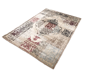 5' x 7'6" Vintage Beige Silky Glam Area Rug - 655466747060 5' x 7'6" Vintage Beige Silky Glam Area Rug - 655466747060