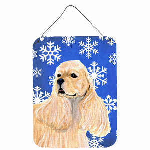 Winter Snowflakes Design with Dog Wall or Door Hanging Prints - 615872623914 Winter Snowflakes Design with Dog Wall or Door Hanging Prints - 615872623914