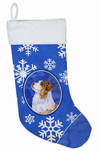 Dog and Winter Snowflakes Christmas Stocking - 705332017541 Dog and Winter Snowflakes Christmas Stocking - 705332017541