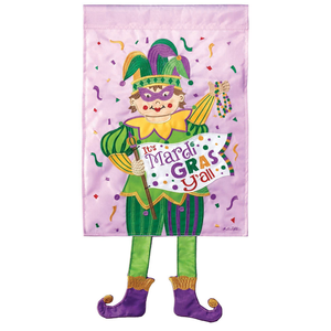 Mardi Gras Jester Crazy Leg Flag - 603799935333 Mardi Gras Jester Crazy Leg Flag - 603799935333
