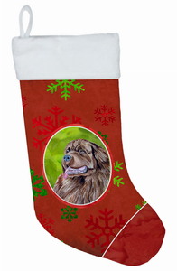 Dog and Christmas Snowflakes Christmas Stocking - 787732447838 Dog and Christmas Snowflakes Christmas Stocking - 787732447838