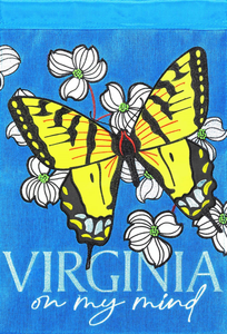 Flag Virginia On My Mind Burlap - 603799756129 Flag Virginia On My Mind Burlap - 603799756129