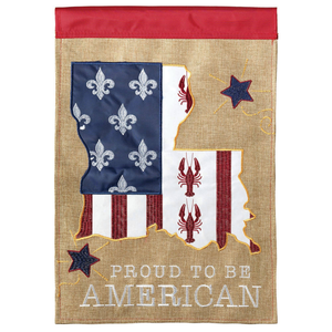 Proud American Fleur De Lis House Flag - 603799936309 Proud American Fleur De Lis House Flag - 603799936309