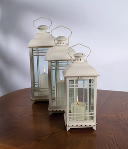 Lantern (Set of 3) 14"H, 17"H, 20"H Metal/Glass - 746427280761 Lantern (Set of 3) 14"H, 17"H, 20"H Metal/Glass - 746427280761