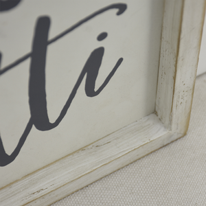 Wood Framed Wall Sign with Inspirational Quotes - Throw Kindness Around Like Confetti- Rustic Farmhouse Wood Wall Hanging Decor for Living Room Bedroom Dinning Room- Whitewashed- 10"W x 1"D x - 711414082963