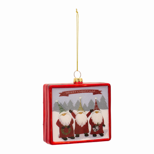 Gnome Ornament (Set of 12) 3.75"H Glass - 746427836685 Gnome Ornament (Set of 12) 3.75"H Glass - 746427836685