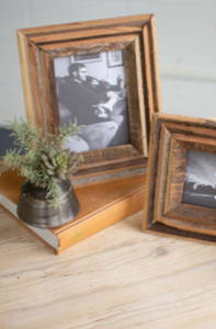 Set Of Two Recycled Natural Wood Photo Frames - 841628170658 Set Of Two Recycled Natural Wood Photo Frames - 841628170658