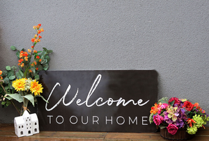 Welcome to Our Home Embossed Metal Printing Wall Sign Decor - 745499219358 Welcome to Our Home Embossed Metal Printing Wall Sign Decor - 745499219358