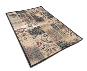 5' x 7'6" Beige Ivory Vintage Abstract Silky Glam Rug - 655466718985 5' x 7'6" Beige Ivory Vintage Abstract Silky Glam Rug - 655466718985