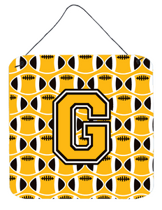 Monogram Letter Football Wall or Door Hanging Prints - 638508304162