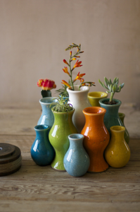 Set Of Thirteen Multi-Colored Ceramic Vases - 723472083943 Set Of Thirteen Multi-Colored Ceramic Vases - 723472083943